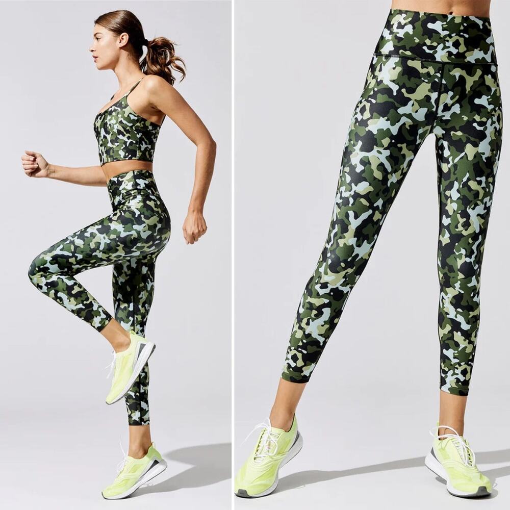 NWT Carbon38 Printed High Rise 7/8 Athletic Leggings Refreshing Camo Small